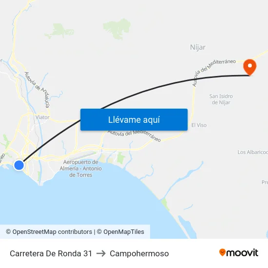 Carretera De Ronda 31 to Campohermoso map