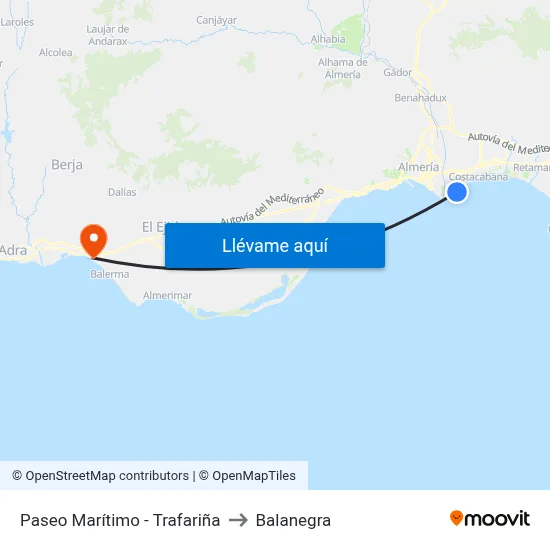 Paseo Marítimo - Trafariña to Balanegra map