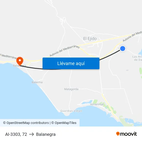 Al-3303, 72 to Balanegra map