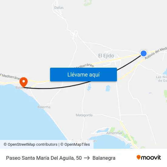 Paseo Santa María Del Aguila, 50 to Balanegra map