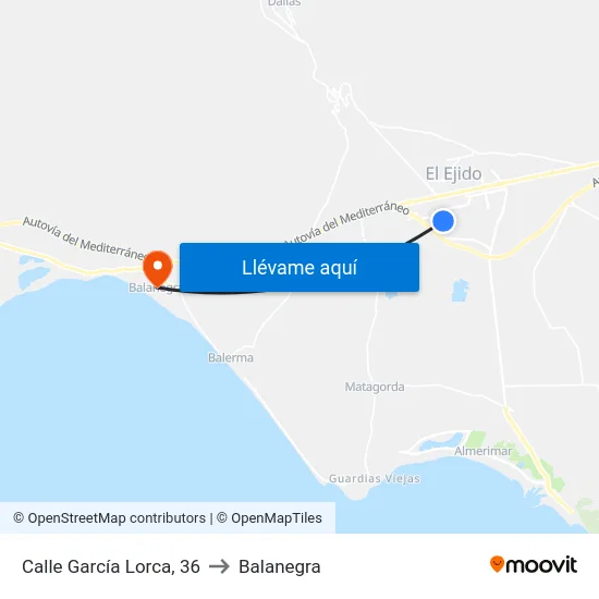Calle García Lorca, 36 to Balanegra map