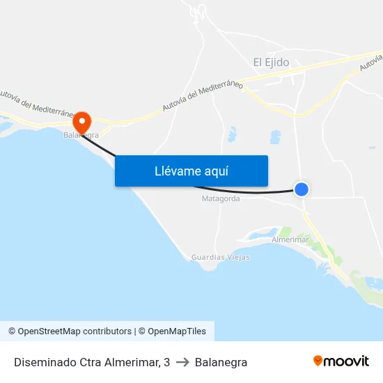Diseminado Ctra Almerimar, 3 to Balanegra map