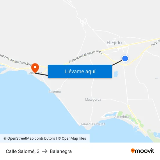 Calle Salomé, 3 to Balanegra map
