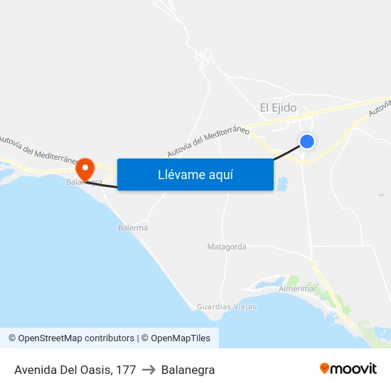Avenida Del Oasis, 177 to Balanegra map