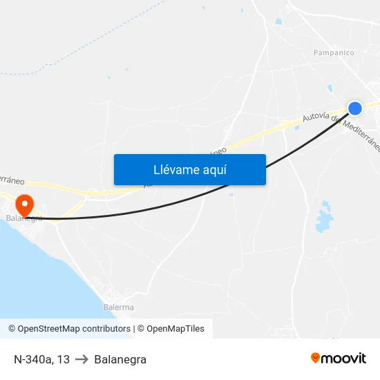 N-340a, 13 to Balanegra map