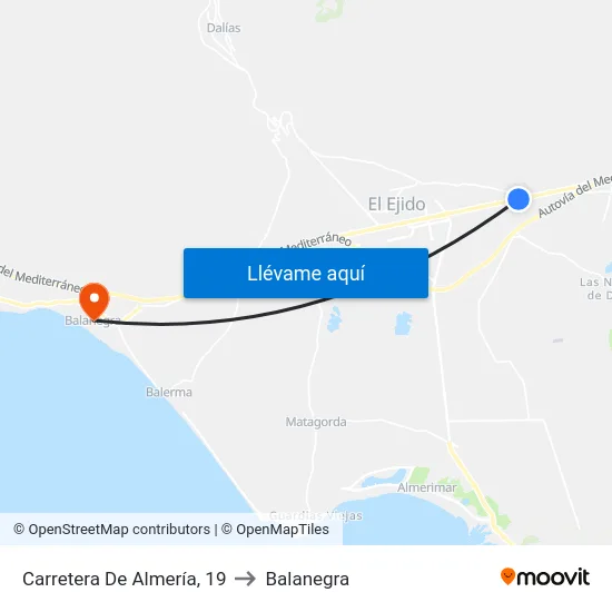 Carretera De Almería, 19 to Balanegra map