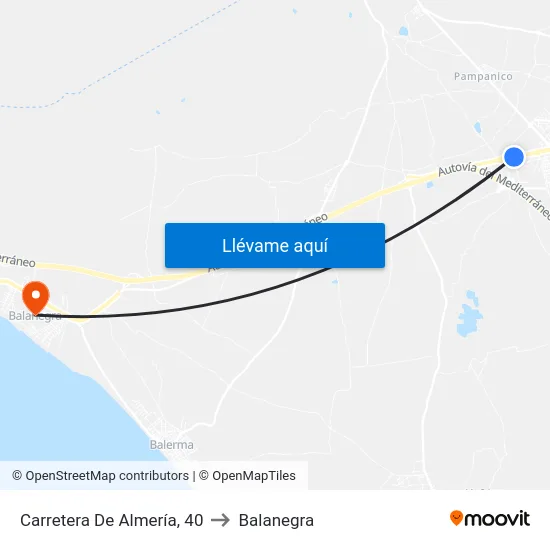Carretera De Almería, 40 to Balanegra map