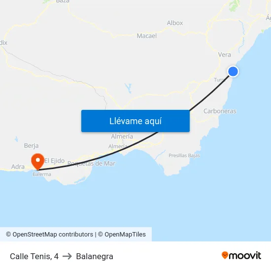 Calle Tenis, 4 to Balanegra map