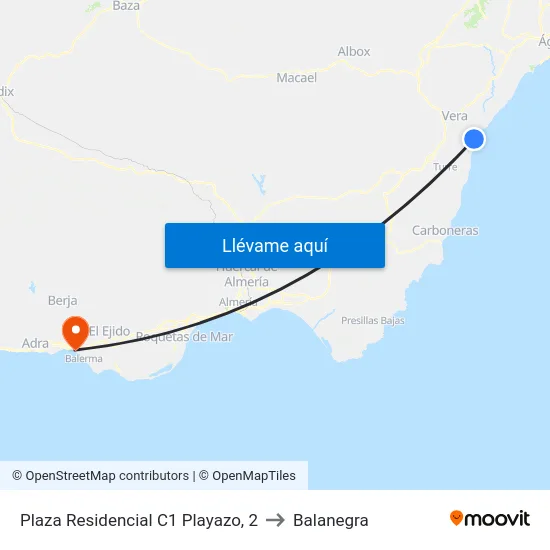 Plaza Residencial C1 Playazo, 2 to Balanegra map