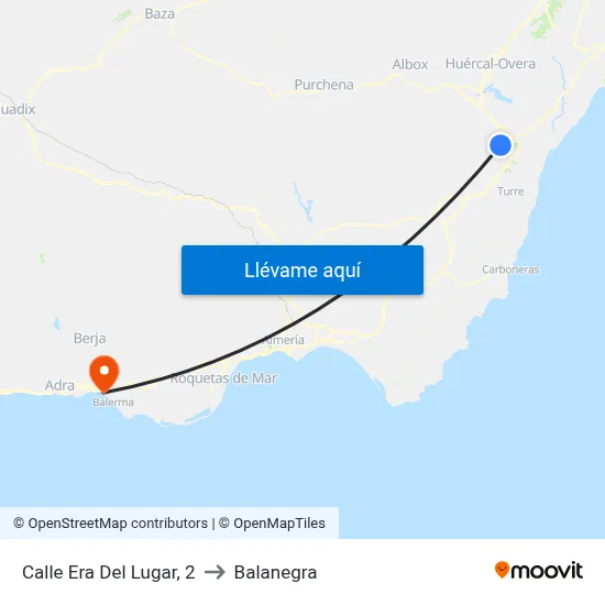 Calle Era Del Lugar, 2 to Balanegra map