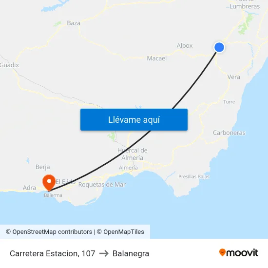 Carretera Estacion, 107 to Balanegra map