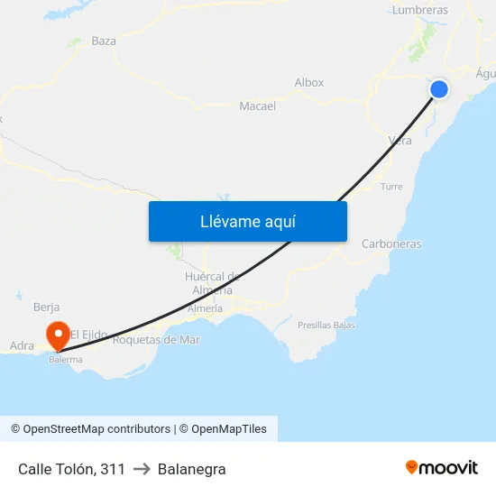 Calle Tolón, 311 to Balanegra map