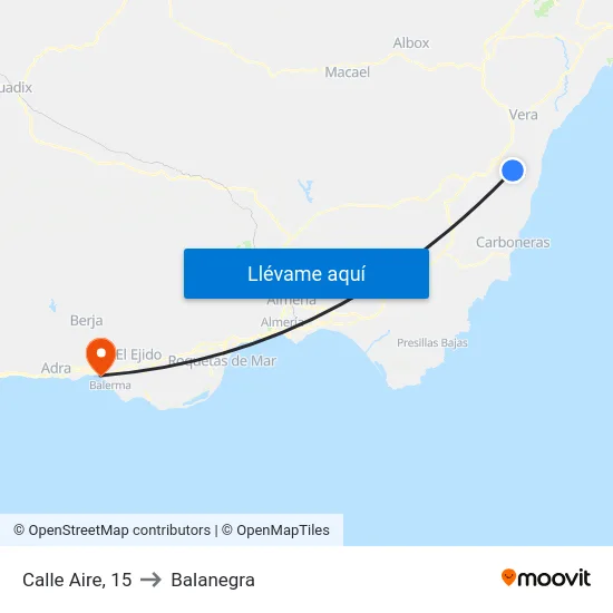 Calle Aire, 15 to Balanegra map