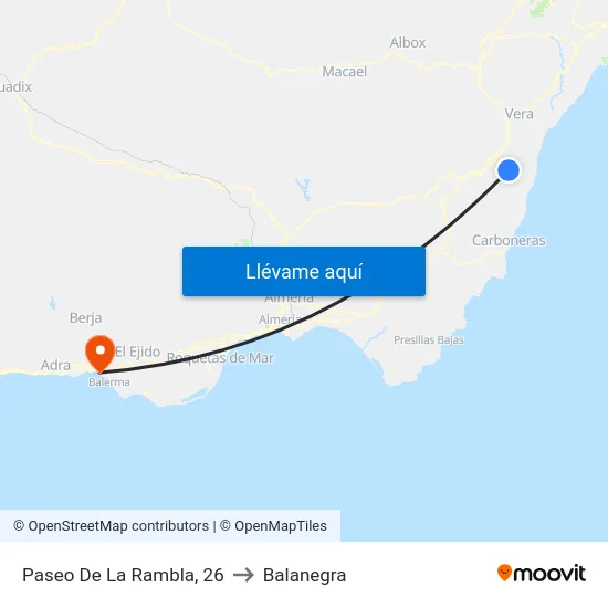 Paseo De La Rambla, 26 to Balanegra map