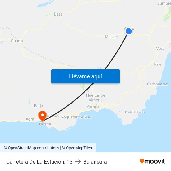 Carretera De La Estación, 13 to Balanegra map