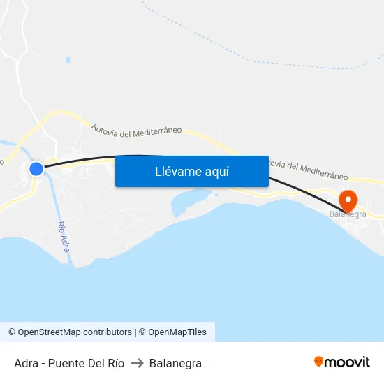 Adra - Puente Del Río to Balanegra map