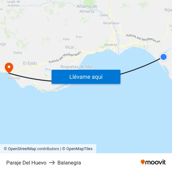 Paraje Del Huevo to Balanegra map