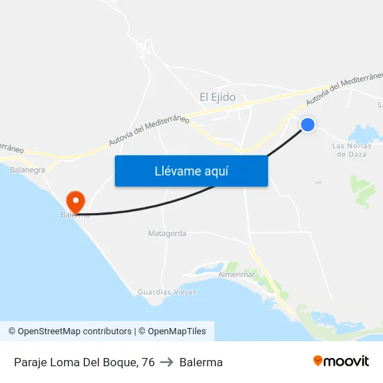 Paraje Loma Del Boque, 76 to Balerma map