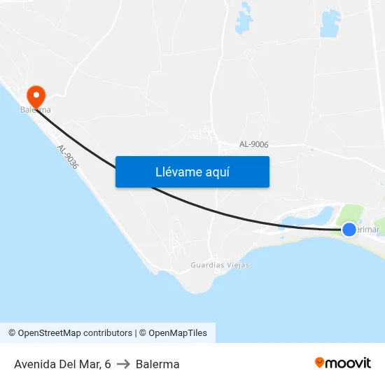 Avenida Del Mar, 6 to Balerma map