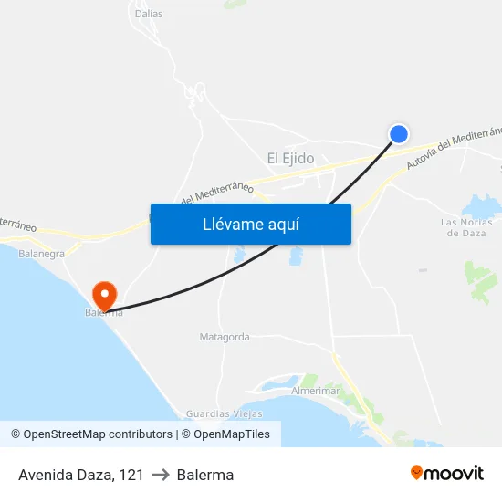 Avenida Daza, 121 to Balerma map