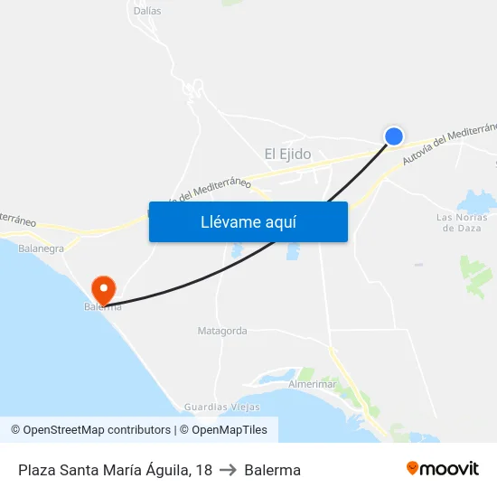 Plaza Santa María Águila, 18 to Balerma map