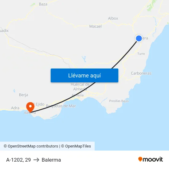 A-1202, 29 to Balerma map