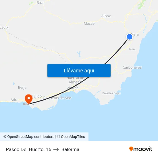 Paseo Del Huerto, 16 to Balerma map