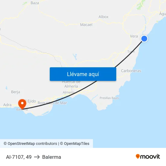 Al-7107, 49 to Balerma map