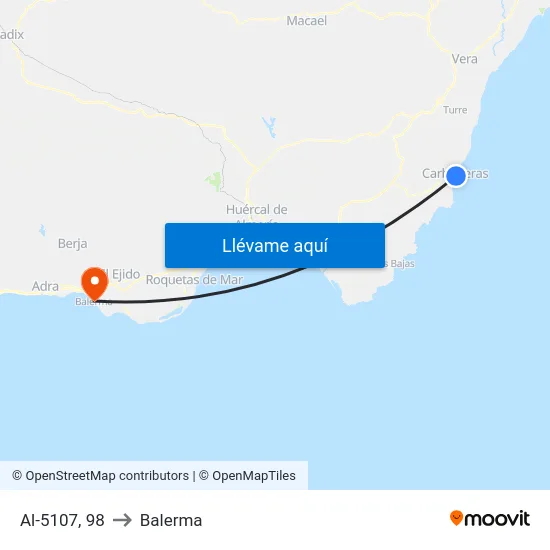 Al-5107, 98 to Balerma map