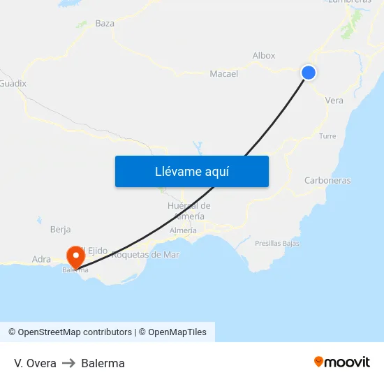 V. Overa to Balerma map