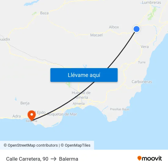 Calle Carretera, 90 to Balerma map