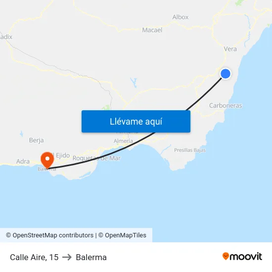 Calle Aire, 15 to Balerma map