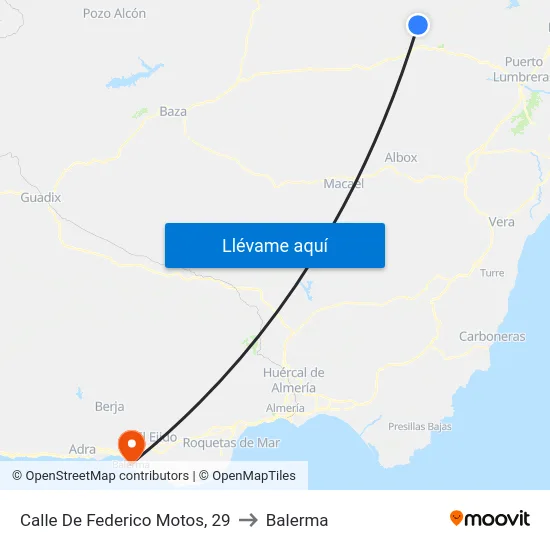 Calle De Federico Motos, 29 to Balerma map