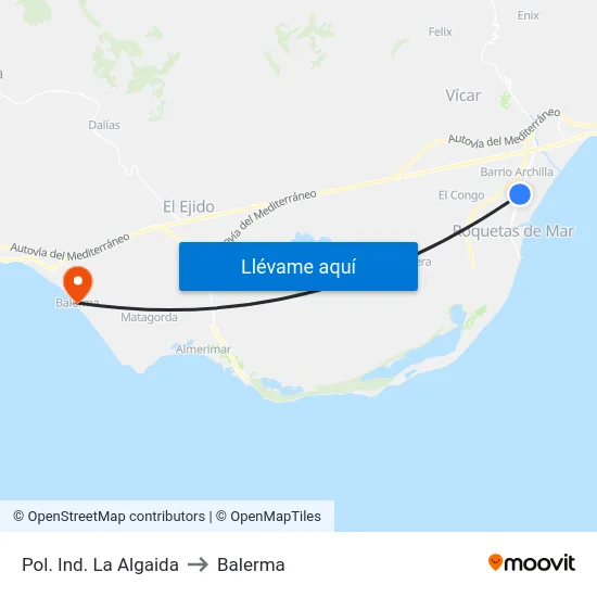 Pol. Ind. La Algaida to Balerma map