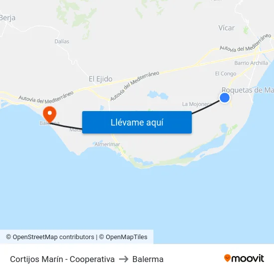 Cortijos Marín - Cooperativa to Balerma map