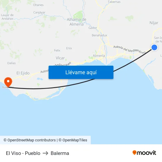 El Viso - Pueblo to Balerma map