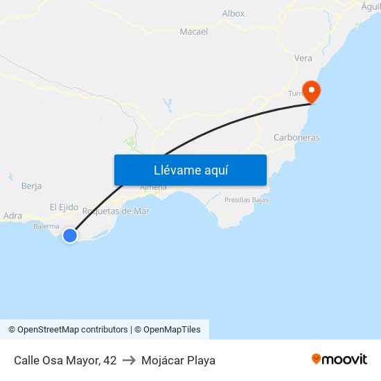 Calle Osa Mayor, 42 to Mojácar Playa map