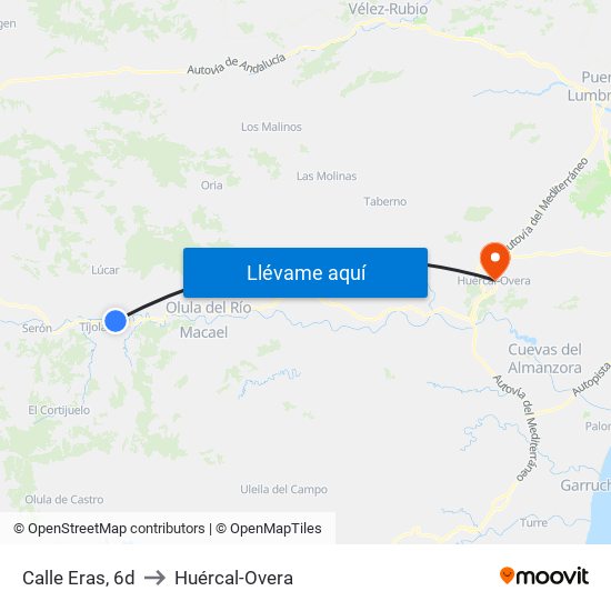Calle Eras, 6d to Huércal-Overa map