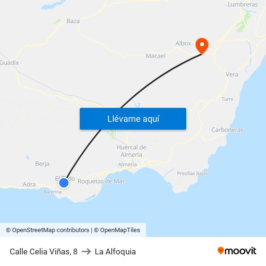 Calle Celia Viñas, 8 to La Alfoquia map