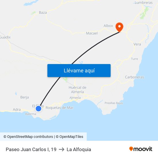 Paseo Juan Carlos I, 19 to La Alfoquia map