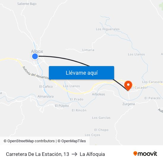 Carretera De La Estación, 13 to La Alfoquia map