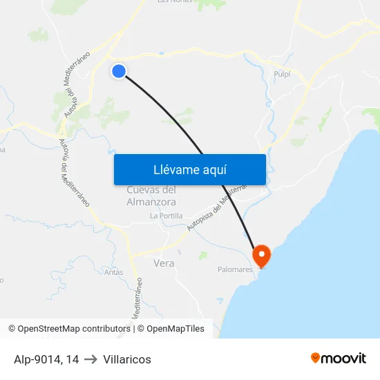 Alp-9014, 14 to Villaricos map