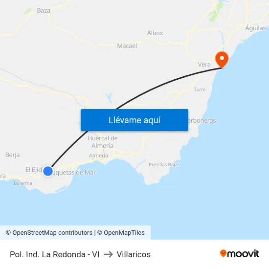 Pol. Ind. La Redonda - VI to Villaricos map