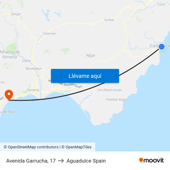 Avenida Garrucha, 17 to Aguadulce Spain map