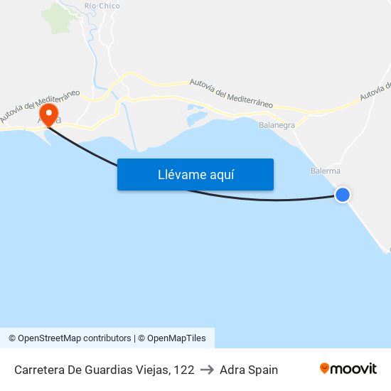 Carretera De Guardias Viejas, 122 to Adra Spain map