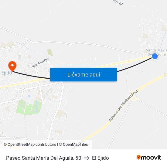 Paseo Santa María Del Aguila, 50 to El Ejido map