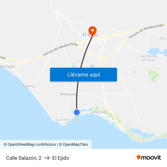 Calle Salazón, 2 to El Ejido map