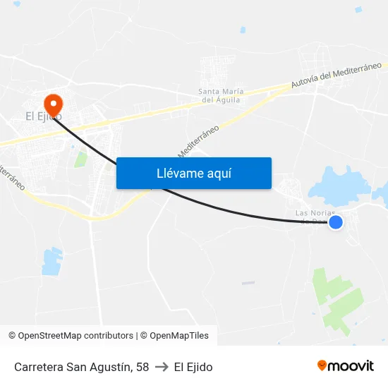 Carretera San Agustín, 58 to El Ejido map