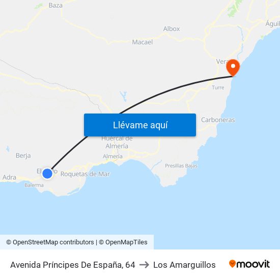 Avenida Príncipes De España, 64 to Los Amarguillos map