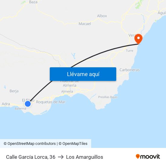 Calle García Lorca, 36 to Los Amarguillos map